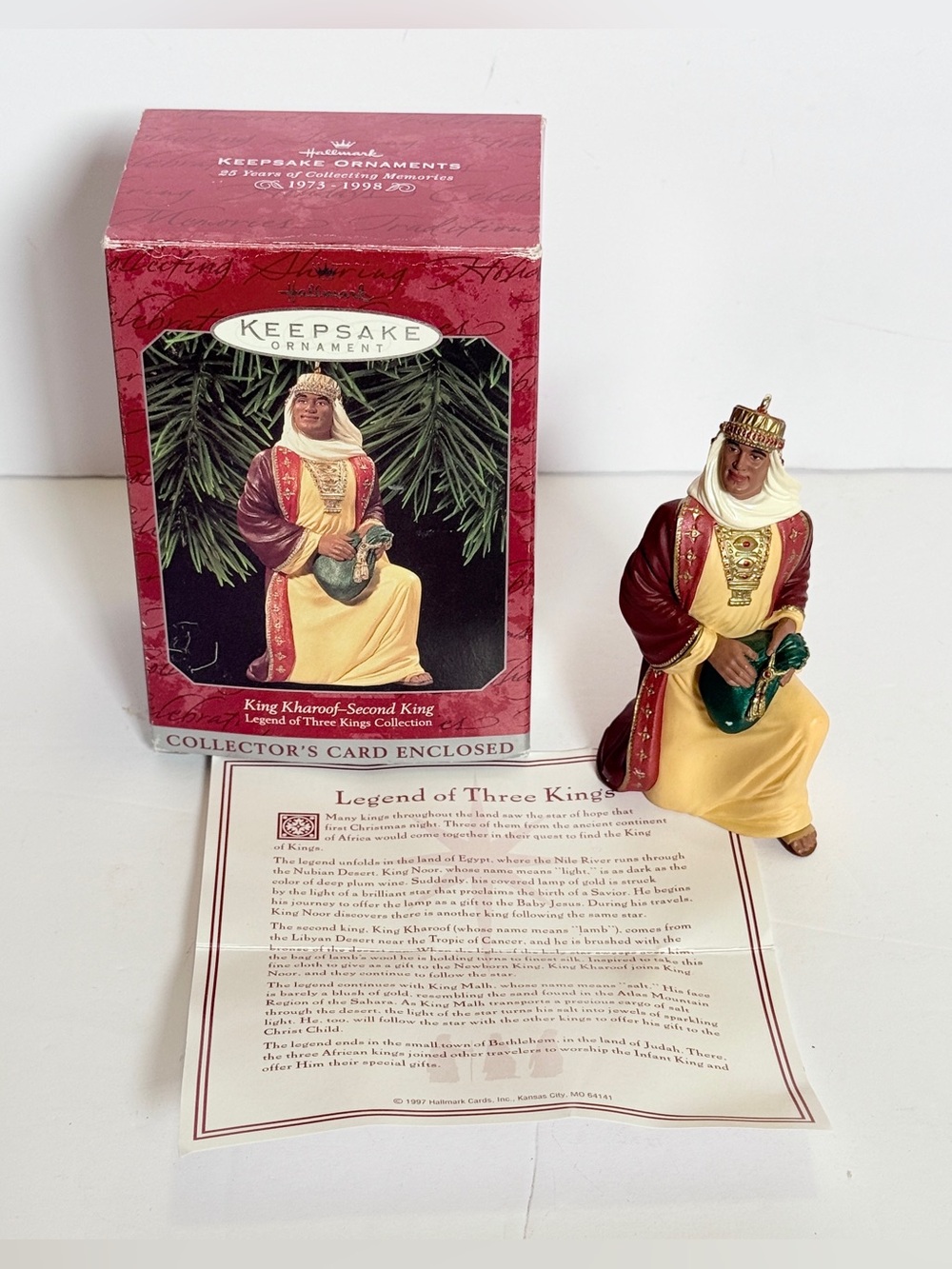 1998 Hallmark Keepsake King Kharoof –2nd King – Legend of Three Kings Collection
